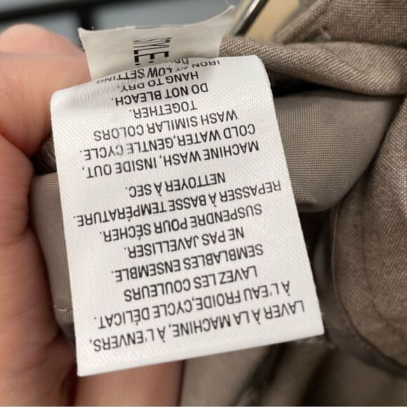 [13] Reitman’s Creme/Tan Structured Wide Leg Trousers Women’s Career Pant - Picture 10 of 14